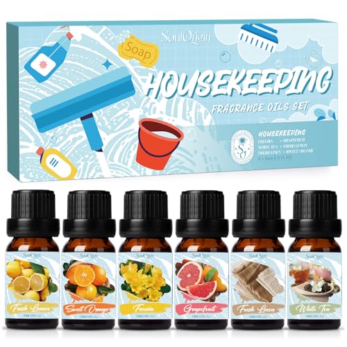 SoulOrigin Haushalt ätherisches Öl Set, Duftöl Set für Öl Diffuser, Duftöle für Seifenkerze...