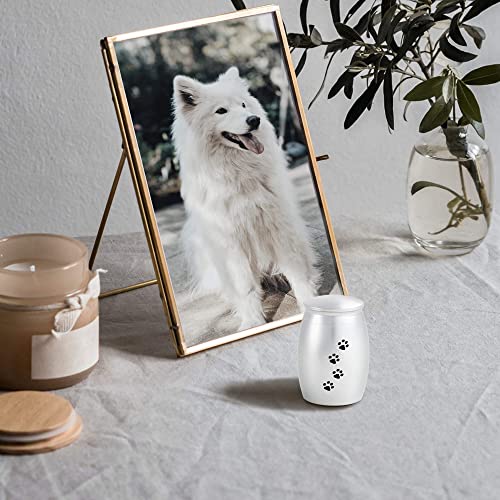 Image of Small Urns for Pet Ashes,Silver Mini Urn for Dog /Cats Ashes | 2.67 Inches Pet Keepsake Urn for Fur, Hair, Whiskers or Ashes,Pet Memorial Gift for Loss of Dog or Cat