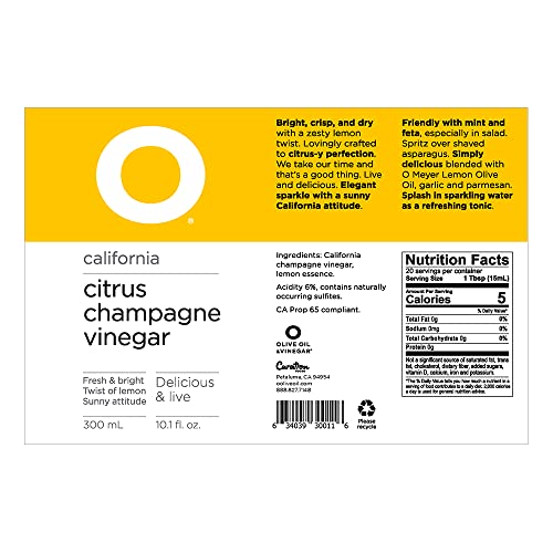 O Citrus Champagne Vinegar, 10.1 Fl Oz