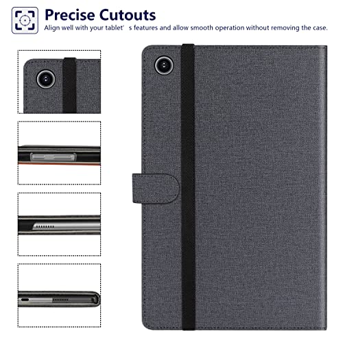 Ztotopcases Case For Lenovo Tab M10 Plus 10.6 2022,Premium Pu Leather Folding Stand Cover, With Auto Wake&Sleep,Card Pocket For Lenovo Tab M10 Plus 3Rd Gen 10.6 Inch Tablet,Denim Black #TOP4