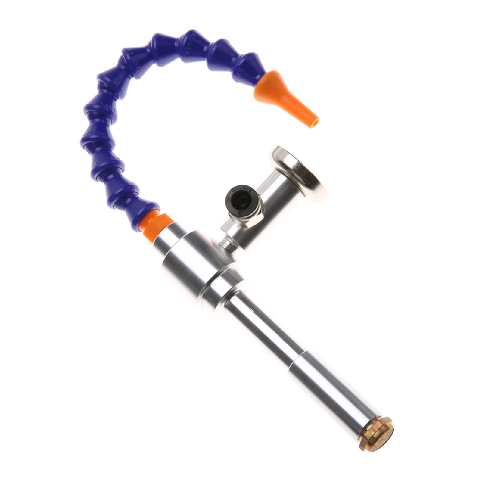 Pistola Ad Aria D'aria Fredda 130 mm: Macchina per Flusso D'aria di Raffreddamento a Secco Efficiente per Processi Meccanici (08 Micro) (08 Micro + Base magnetica)