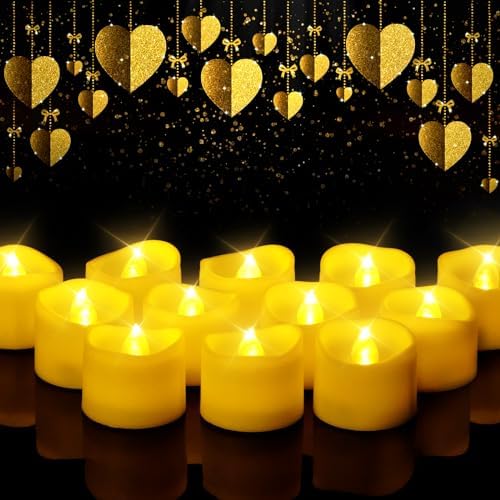 Candele LED Senza Fiamma - 24 Pezzi Con Luce Gialla Tremolante Per Atmosfera - Foto 7