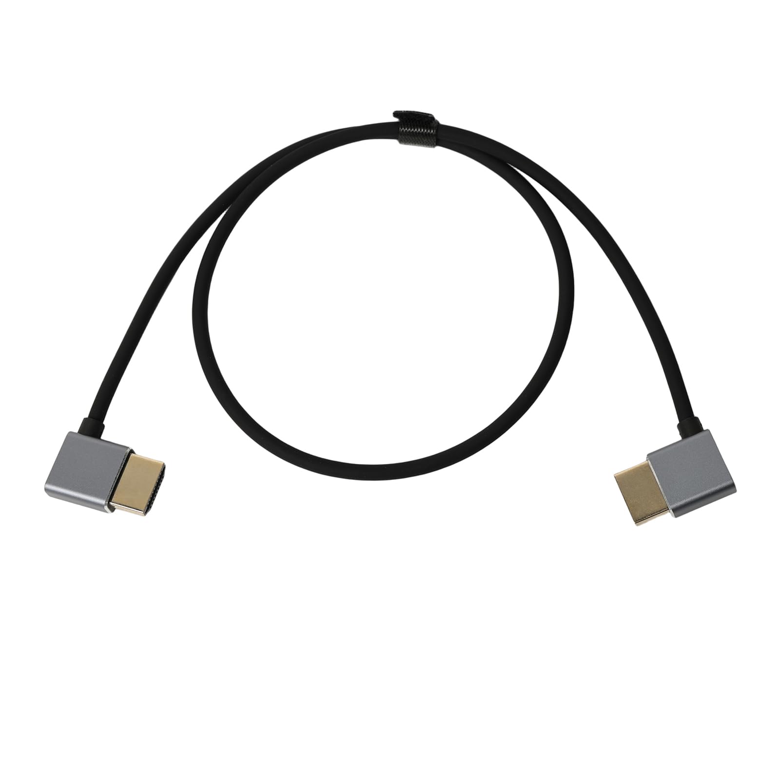 HDMI 2.1 8K 60p 4K@120Hz Cable for ATOMOS Ninja V Monitor, Canon R6 Mark III, Sony A7V FX30 A9, Lumix S1R S5II Z9 Camera Laptop, 90-Degree, 30cm Ultra Flexible Silicone