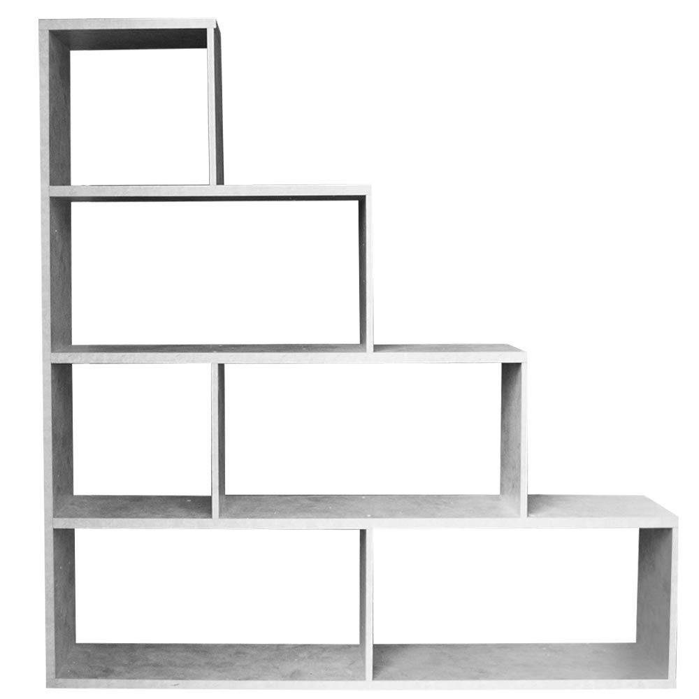BAKAJI Libreria Scaffale A Scala Simms Legno MDF 4 Ripiani Casa Ufficio Per Riporre I tuoi Libri E Oggetti Vari (Rovere)