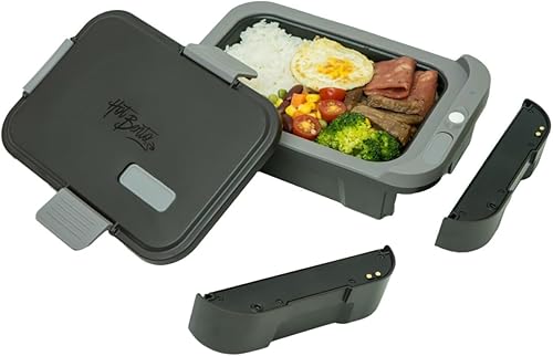 Miniatura 1 de Hot Bento Plus con batería extra lonchera autocalentada y calentador de alimentos extraíble con pilas, portátil, inalámbrica, comidas para oficina,