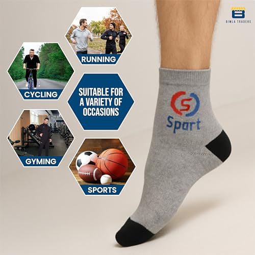 Image of CRAE Solid Ankle Socks for Men & Women | Modern Socks With Odour-Free Freshness | Breathable | Daily Use | Multicolor, Free Size