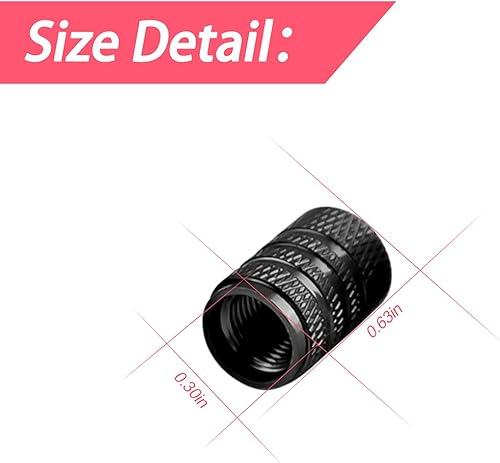 Miniatura 83 de Tapones de válvula de neumático de aleación de aluminio, 8 tapas universales para válvulas de neumáticos de automóvil, cubiertas universales