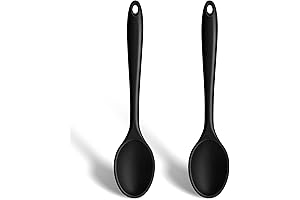 HANSGO Large Black Silicone Cooking Spoons