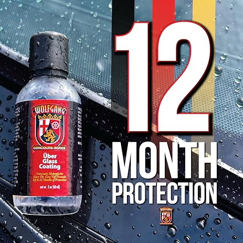 Wolfgang Uber Glass Coating Bundle | Hydrophobic Glass Protection | Repels Water for Months | Easy to Apply | Includes 30ml Coating, 2 Applicators, 2 Removal Towels | WG-1050-BUN | 30ml