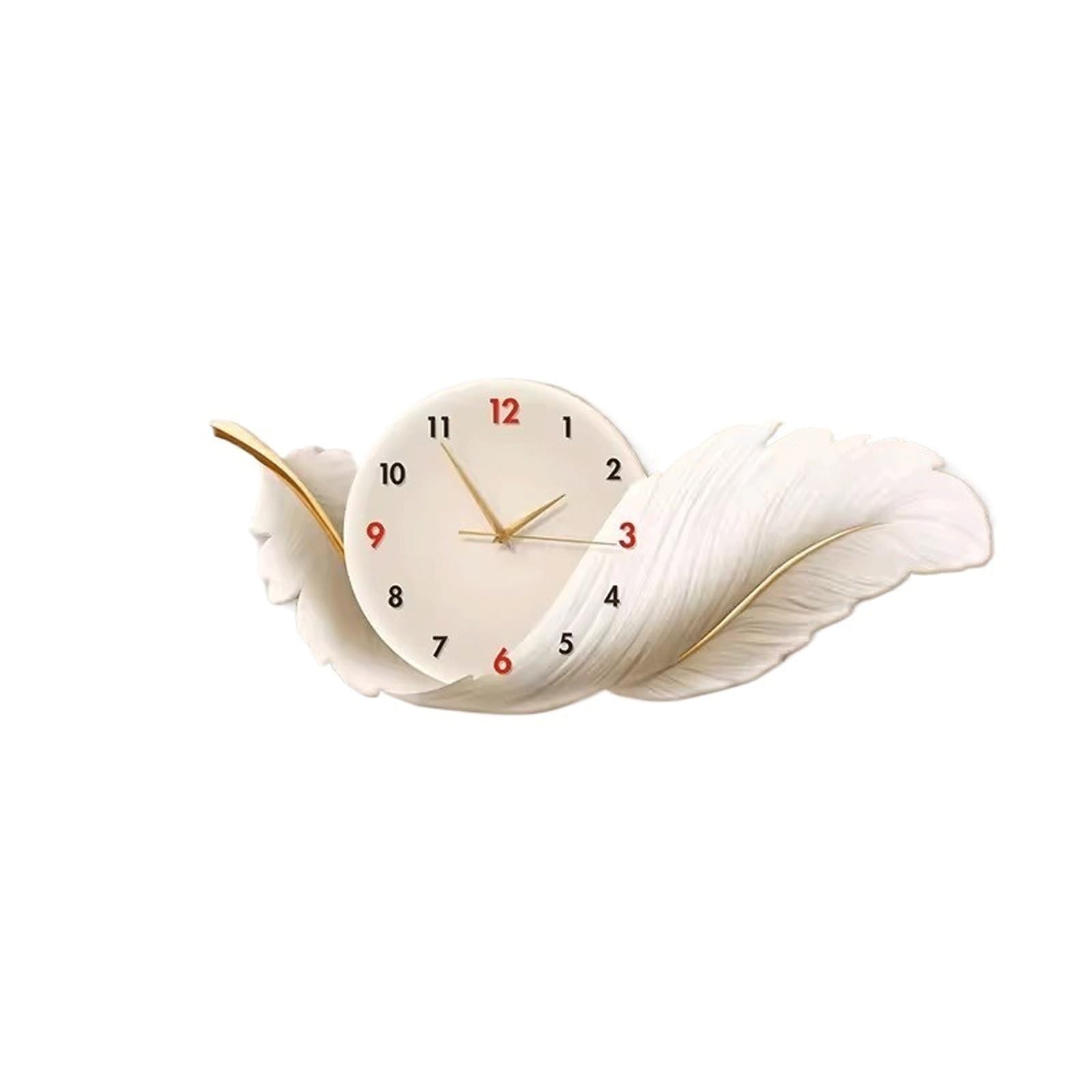 Tempo Orologio da parete silenzioso con decorazione for soggiorno(Bianco,70 * 30cm)