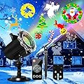 Halloween Decoration,MOSSNDAR Halloween Christmas Projector Lights Outdoor,64 HD Patterns Holiday Projector Light with Remote Control,Waterproof Landscape Lamp Projector for Garden Party Xmas New Year
