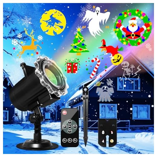 MOSSNDAR Projecteur Noël Extérieur,64 Patrons Projecteur Extérieur LED Noël,Étanche Lampe projecteur avec Télécommande,Lumière de projection pour Intérieur Fête Anniversaire Nouvel An Noël Décoration