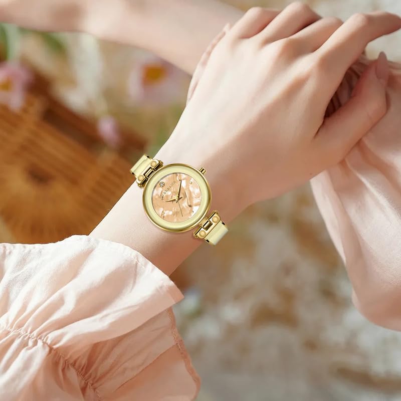 Image of Giordano Designer Analog Watch for Women - Glossy Round Dial & Bracelet Style Stainless Steel Strap