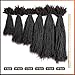 100% Real Human Hair 0.4cm Width 8 Inch Loc extensions Human Hair with Curly Ends 30 Strands per pack Full Handmade Dreadlock Extensions Can be dyed and bleached for Men Women Kids