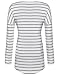 POGTMM Raglan Striped Long Shirts for Women Long Loose Fitting Tunic Tops (L,#Black and White)