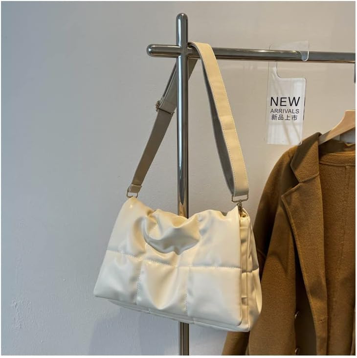 Women's Trendy Quilted Crossbody Bags Adjustable Chain Strap Cassette Puffer Padding Shoulder Bag Puffy Hobo Bag - Image 8