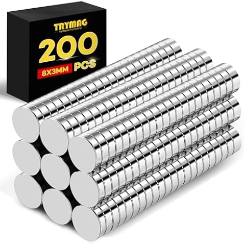 TRYMAG 200Pcs Small Round Neodymium Magnets Cover