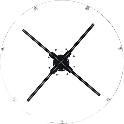 Miniatura 10 de Missyou 3D HologramFan Cubierta MSBHZ-YY70-S4 para ventiladores de 22" 23.6" 25.6" 27.5", Caja de exhibición de acrílico transparente a prueba