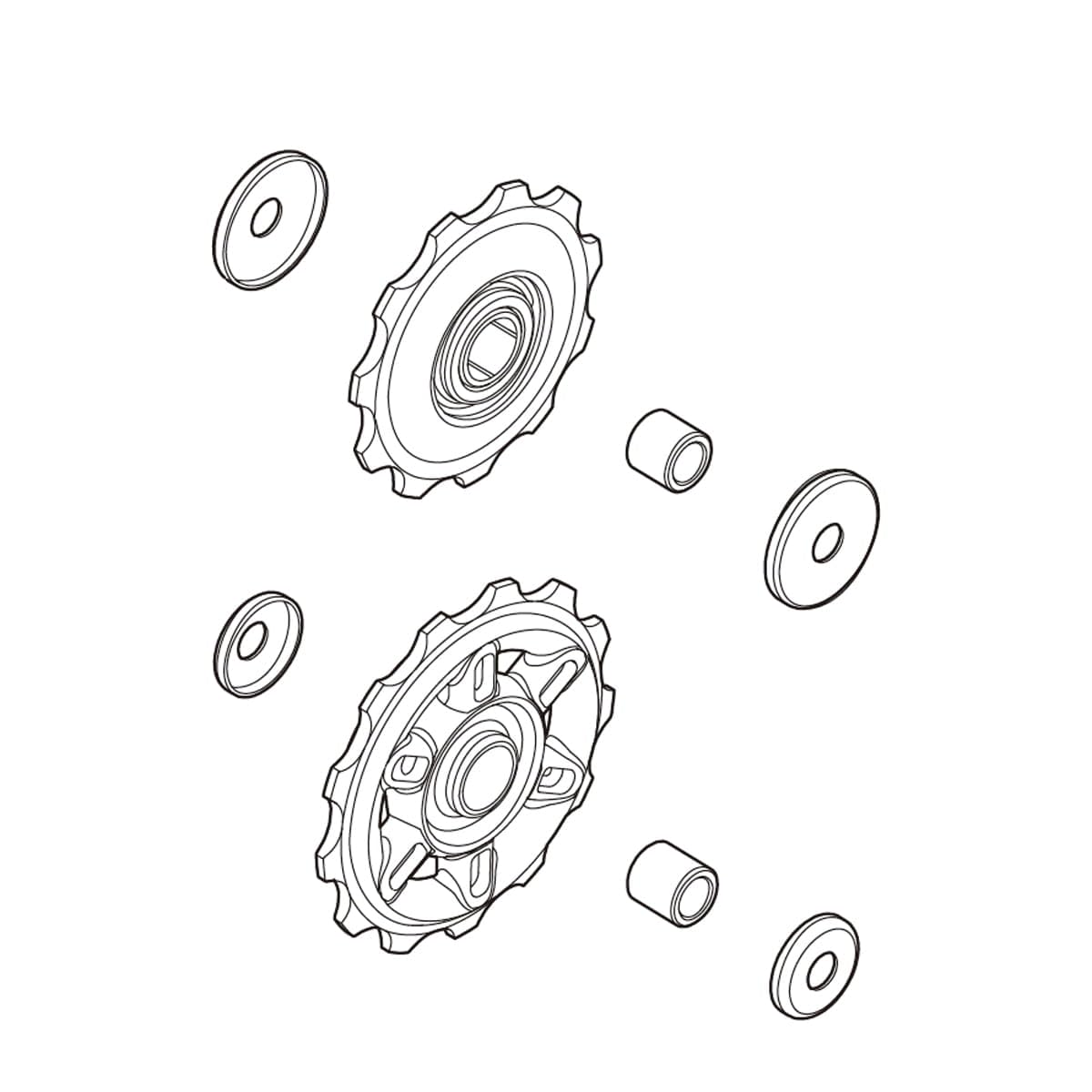 Shimano Tourney / TY RD-A070 tension and guide pulley set