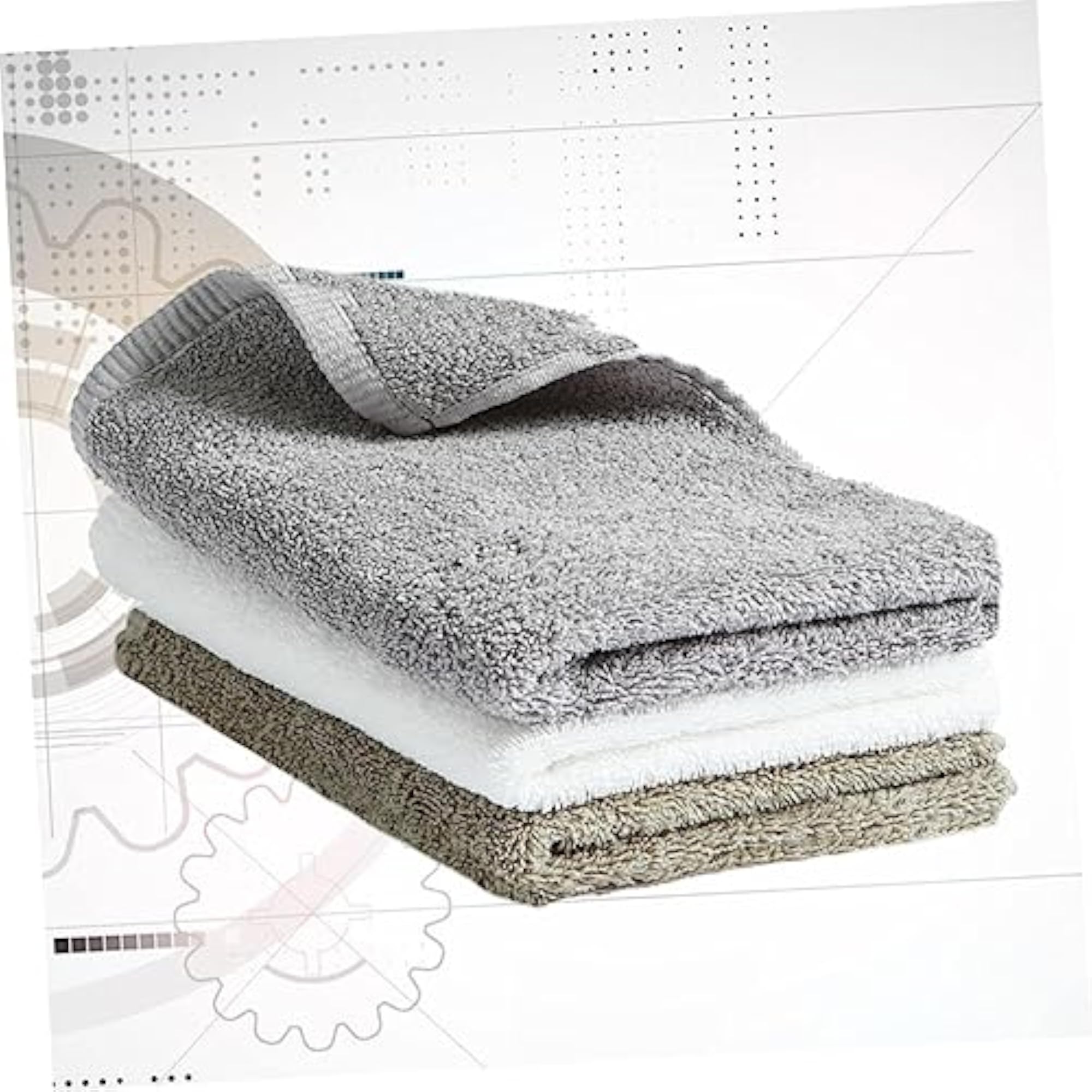 3 Pcs Cotton Face Towels for Bath and Workout