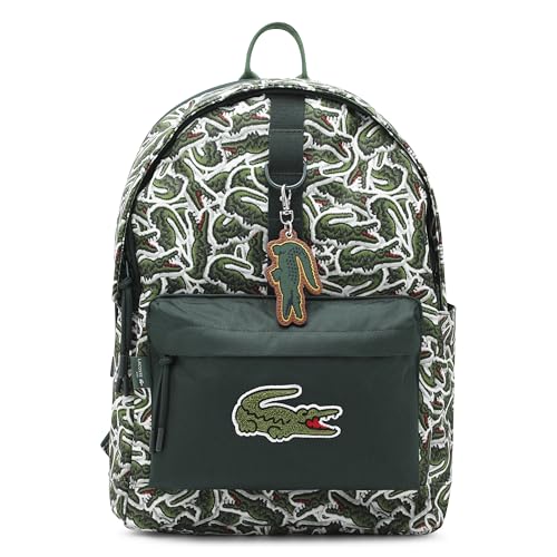Lacoste Mochila clássica, Crocodilo verde, O/S, Mochila clássica