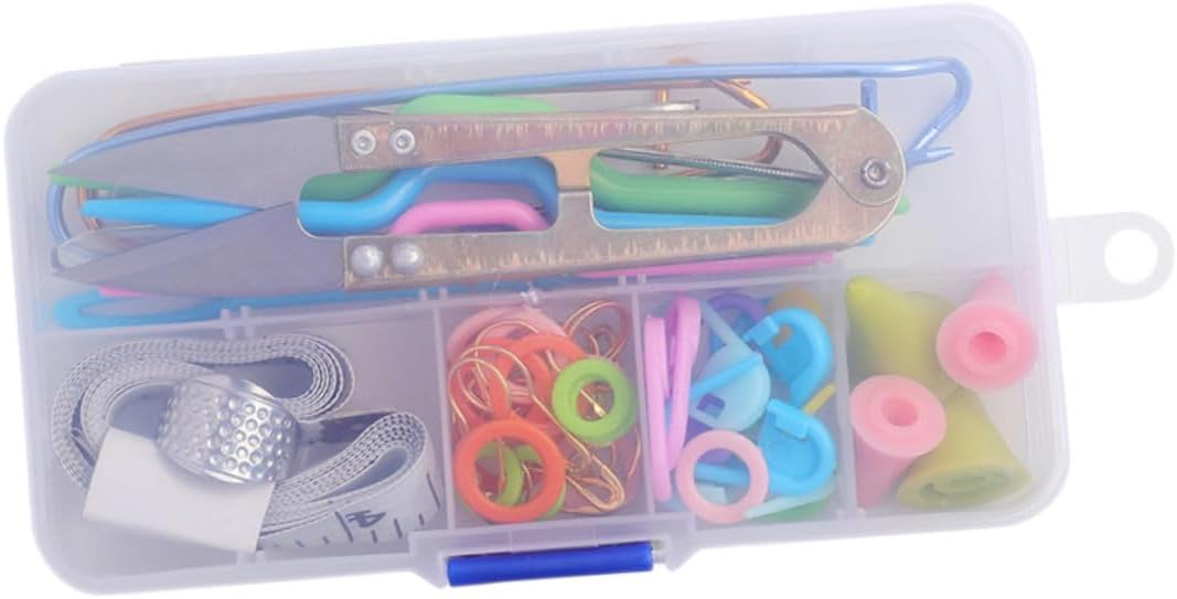 Knitting Tool Kit for Beginners, 58 Piece Accessory Set with Carrying Bag