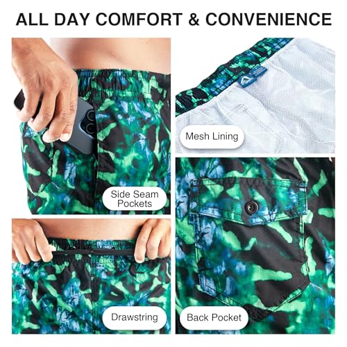 Image of Kanu Surf Men's Big Viper Extended Size Stripe Swim Trunk