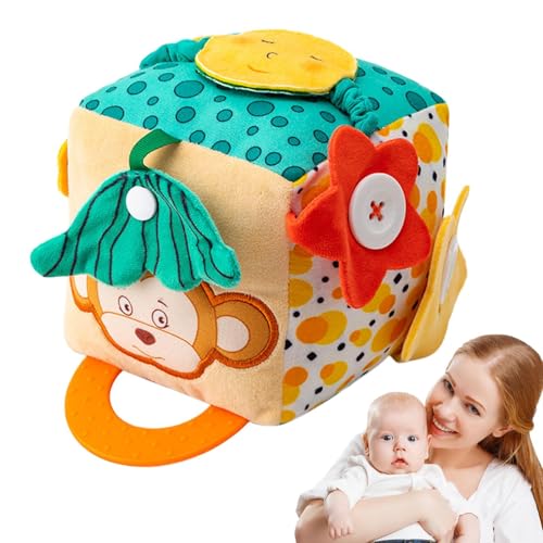 Dopsyesn Baby Rattles 0-6 Mois, Baby Activity Cube - Toys sensoriels de bébé en Cube occupé avec hochets - Toddler Travel Toys, balles sensorielles pour Les, la Famille, Les Amis, la Maison,
