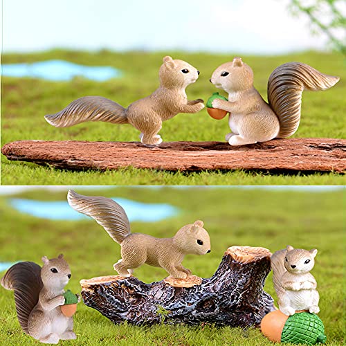 Feijinmao 8 Pcs Miniature Squirrel Figurines Mini Squirrel Animal Miniature Figurines Squirrel Fairy Garden Ornaments For Dollhouse Accessories Micro Landscape Decor #TOP4