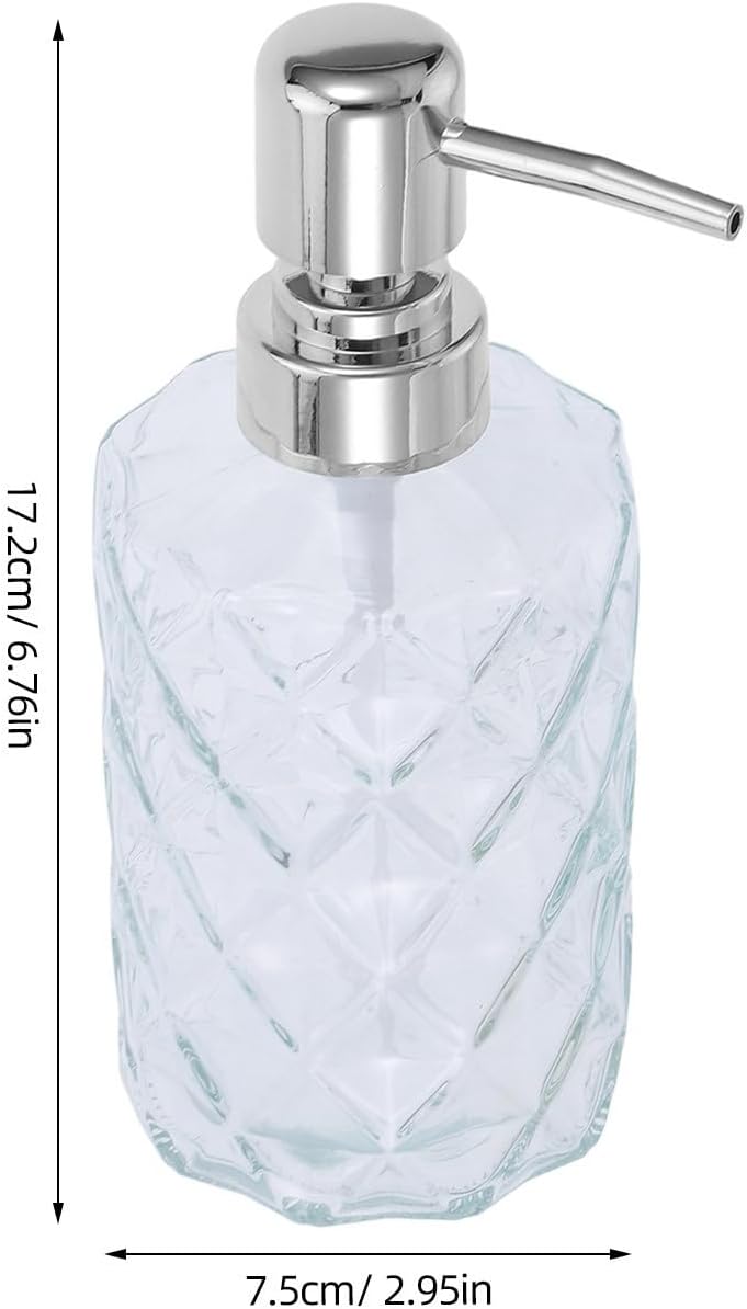 SEWACC Ml Daily with Conditioner Dispenser and Bottle Shampoo Glass Pump, Refillable and Lightweight for Use Convenience Travel Bathroom image 2