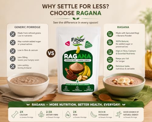 Image of Ragana Sprouted Ragi & Banana Nutrition Mix, 300g