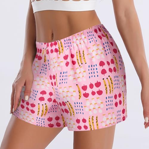 Image of Boxer Shorts for Women Gingham Sleep Y2k Printed Boxers Pj Boxer