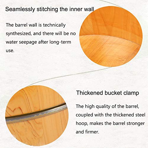 Balde para pedicure y masaje para pies de madera miniatura 6