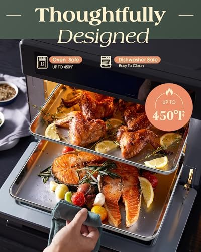 Baking Sheet Set of 2, Commercial Grade Stainless Steel Cookie Sheets for Baking, 18 x 13 Inch Thicker Large Baking Pans Oven Tray, Warp Resistant Nonstick Half Sheet Pan, Nontoxic & Heavy Duty - Thumbnail 5