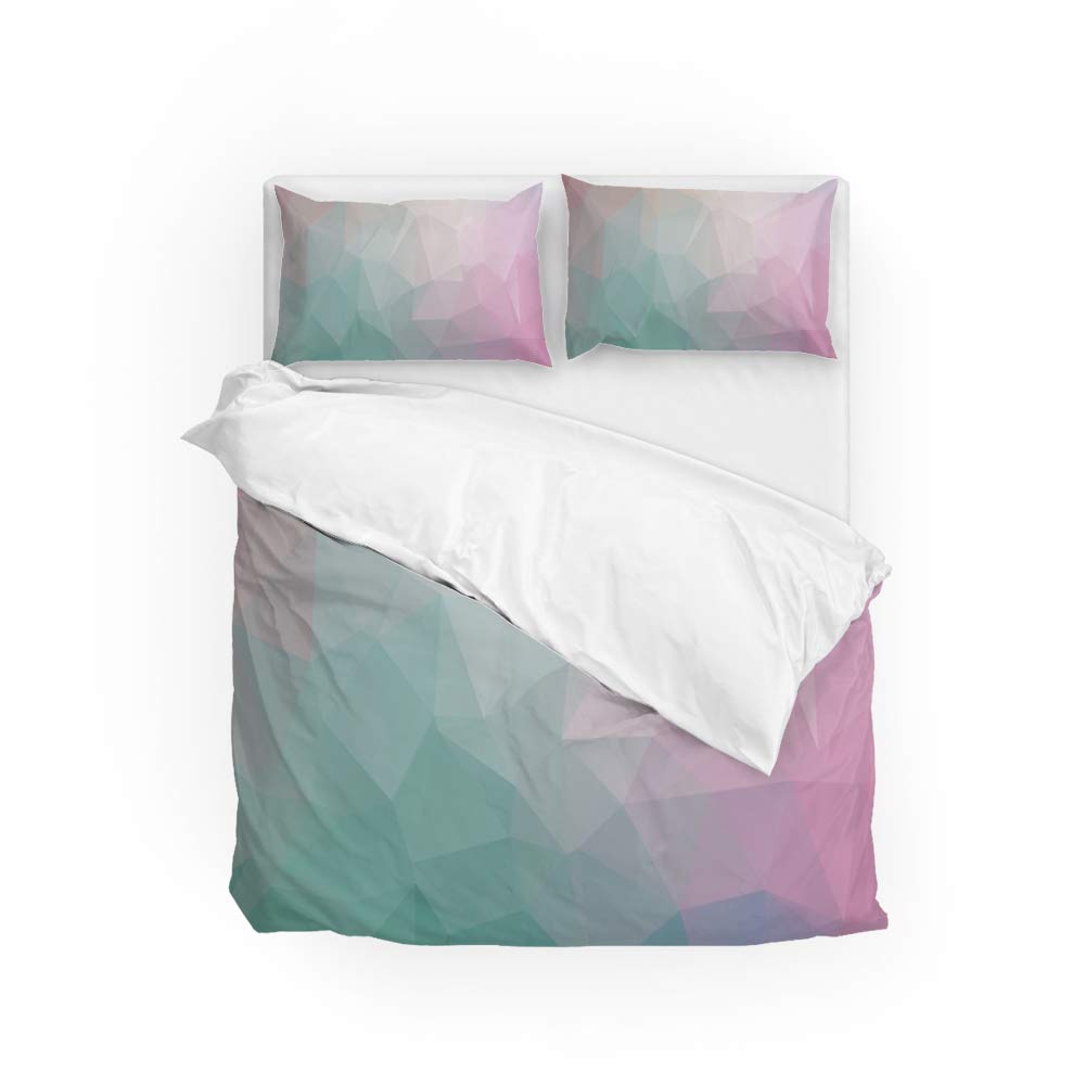 Parure de lit 3 pièces ultra douce housse de couette géométrique