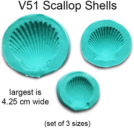 Miniatura 3 de Scott Clark Woolley - Moldes de concha de vieira (juego de 3)