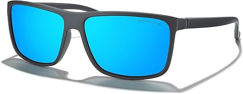 MERRY'S Gafas de sol deportivas polarizadas rectangulares para hombres y mujeres, ciclismo, conducción, pesca, protección UV400, S8225