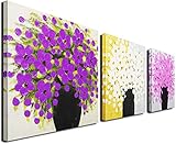 Mon Art 100% Hand Paintings Digital Oil Painting Wall Art Knife Modern Canvas Decor Abstract Paintings on Canvas Stretched and Framed Ready to Hang