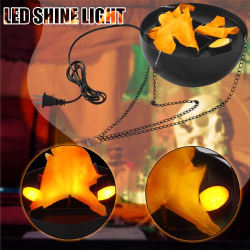 Image of 4 Pcs Halloween 3D Fake Fire Lamp 110v Artificial Hanging LED Flame Light