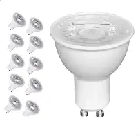 Kit 10 Lâmpadas LED Dicroica GU10 5W, Spot MR16, Bivolt, Luz Branco Frio