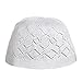 White One-size Turkish Muslim Islamic Kufi Hat Taqiya Takke Peci Skull Cap
