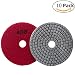 Sneeyid 4" Wet Diamond Polishing Pads Set of 10 PCS for Granite Concrete Travertine Marble Polishing(Grit 400)