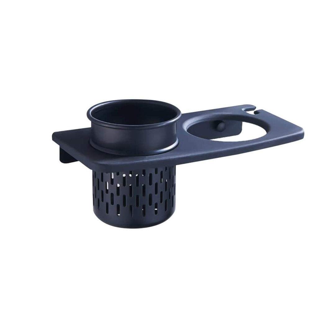 Soporte de secador de Pelo de Acero Inoxidable Soporte de secador de Pelo Estante de secador de Pelo sin Perforaciones Estante de baño Estante de Almacenamiento de Montaje en Pared