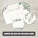 Set of 50 Advice and Wishes Cards - Double Sided Greenery Cards, Perfect for the Bride and Groom, Baby Shower, Bridal Shower, Wedding Shower, Graduation Party, Retirement Party, Anniversary