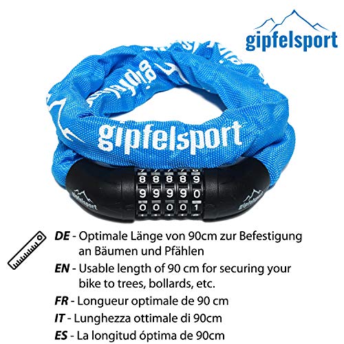 Kettenschloss Gipfelsport Fahrradschloss mit Zahlen