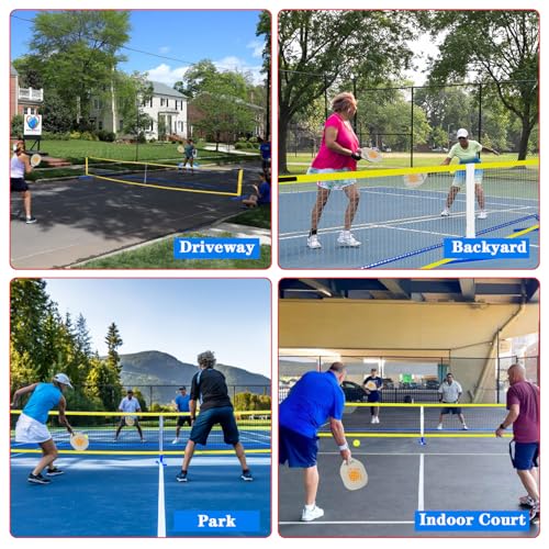Zdgao Pickleball Set with Net - 22FT Full Court Net with 4 Paddles Set - image 6