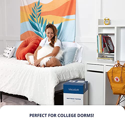 ViscoSoft 3 Inch Memory Foam Mattress Topper Twin XL Select High