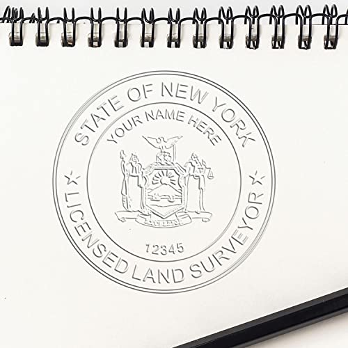 Handheld New York Land Surveyor Seal, Licensed PLS Seal for Professional Land Surveyors in New York, Compact Size 1-3/4, Ideal for New York Land Surveyors, New York PLS Seal, NY Land Surveying