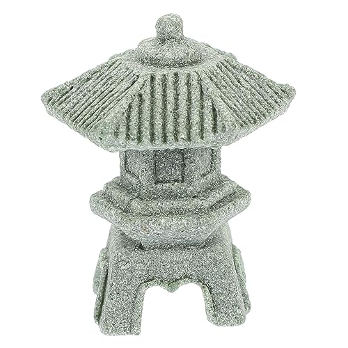 CIMAXIC Decoración De Jardín Miniatura Estatua De Pagoda Diseño De Pabellón Decoración De Bonsái Accesorio De Piedra