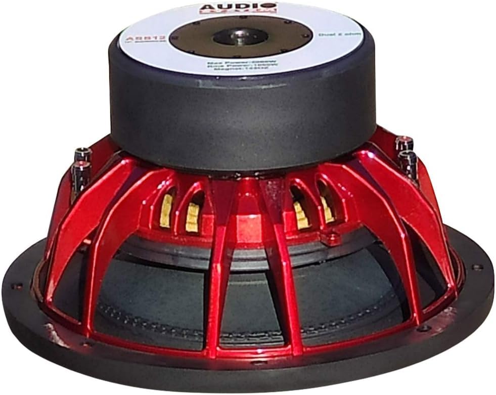 KIT SET PER AUDIO SYSTEM ASS12 1 subwoofer 30,00 cm 300 mm 12" di diametro, doppia bobina, dual voice coil, 2+2 ohm, 1000 watt rms 2000 watt max, auto, car, 1 pezzo